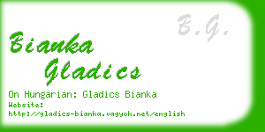 bianka gladics business card